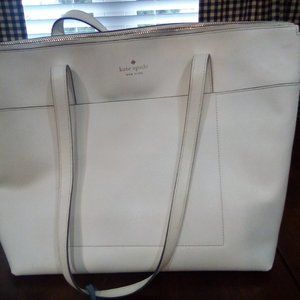 Kate Spade Large White Bag w/Blue Interior